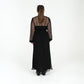 Alana 100% Silk Sheer Maxi Dress - Black