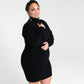 Kayla 100% Cashmere Mini Dress - Black