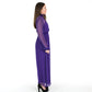 Alana 100% Silk Sheer Maxi Dress - Dark Purple