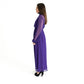 Alana 100% Silk Sheer Maxi Dress - Dark Purple