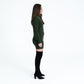 Kayla 100% Cashmere Mini Dress - Forest Green