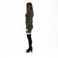 Kayla 100% Cashmere Mini Dress - Forest Green